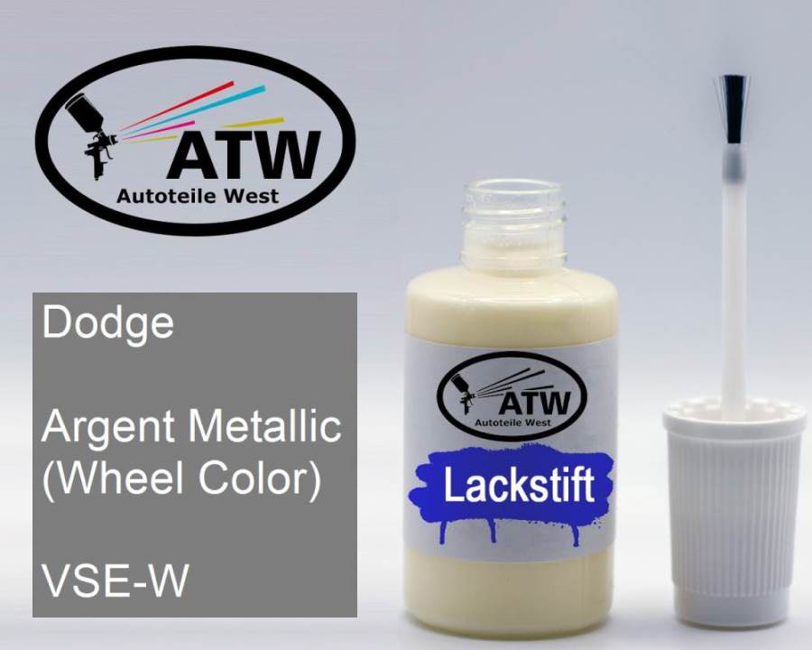 Dodge, Argent Metallic (Wheel Color), VSE-W: 20ml Lackstift, von ATW Autoteile West.